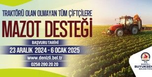 Denizli Büyükşehirin mazot desteği başvuruları başladı
