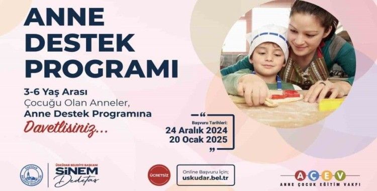 Üsküdar’da "Anne Destek Programı" başlıyor
