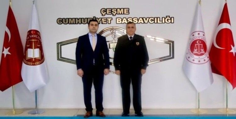 Tümgeneral Metin Düz’den Çeşme Cumhuriyet Başsavcısı Mustafa Şen’e ziyaret
