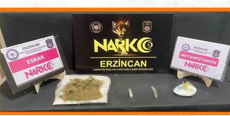 Erzincan’da bir miktar uyuşturucu ele geçirildi
