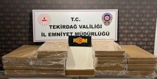 Tekirdağ'da 75 bin adet dolu makaron ele geçirildi