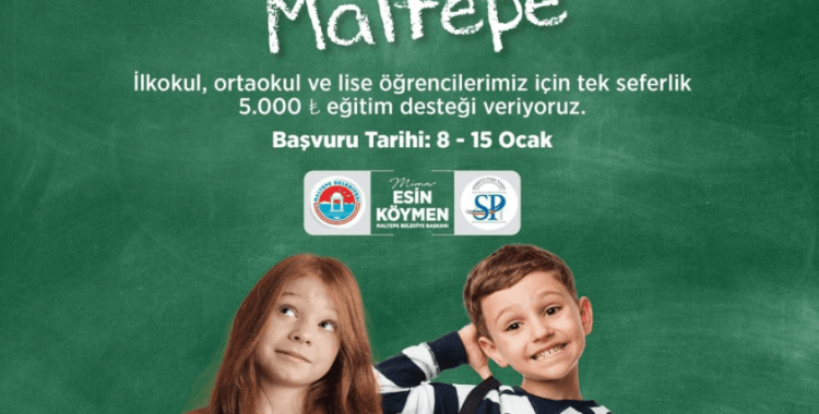 Maltepeli ilköğretim ve ortaöğretim öğrencilerine 5 bin TL eğitim desteği