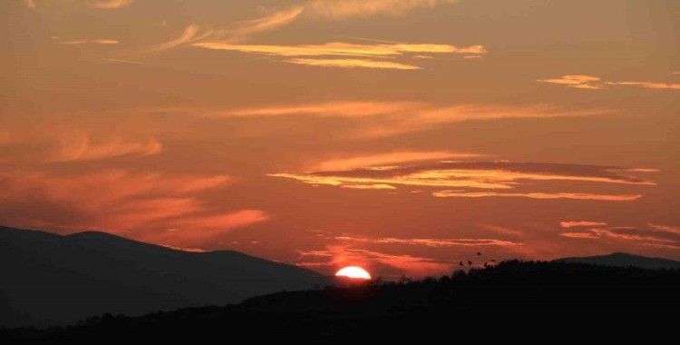 Ilgaz Dağı’nda gün batımı mest etti
