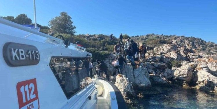 Marmaris’te karada 15 düzensiz göçmen yakalandı
