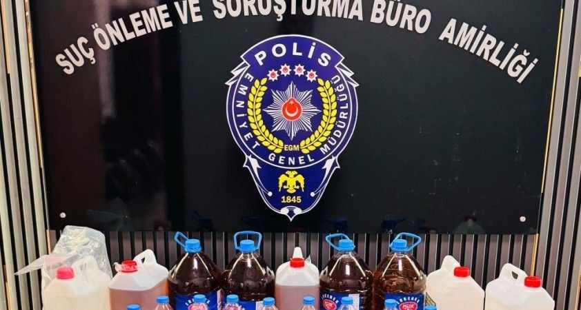 Gaziantep'te 55 litre sahte alkol ele geçirildi