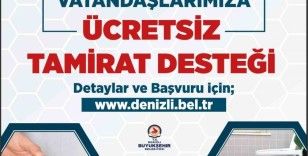 Denizli Büyükşehirden ücretsiz tamirat desteği
