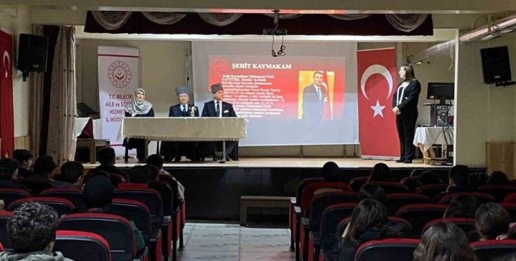 Bilecikli şehit yakını ve gaziler öğrencilerle bir araya geldi
