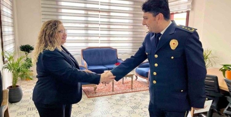 Germencik Kaymakamı Doğru, İlçe Emniyet Müdürü Haykırer ve teşkilat mensuplarını ağırladı
