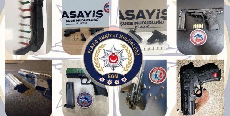 Elazığ’da 22 adet ruhsatsız silah ele geçirildi
