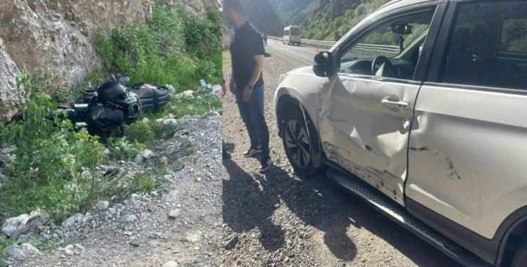 Cip ile motosiklet çarpıştı: 1 yaralı
