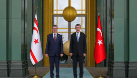 Cumhurbaşkanı Yardımcısı Yılmaz, KKTC Başbakanı Üstel ile görüştü