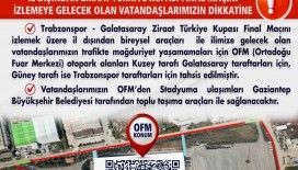 Türkiye Kupası finaline araçlarıyla gelecek taraftarlar için Gaziantep’teki otopark alanları belirlendi
