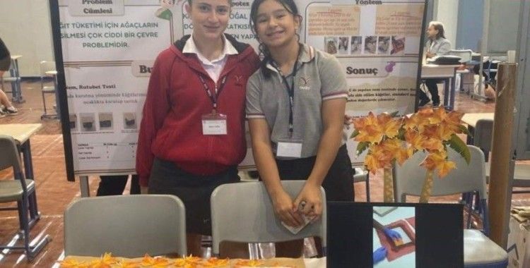 Fen araştırma projesi şampiyonları Mira ve Beren oldu
