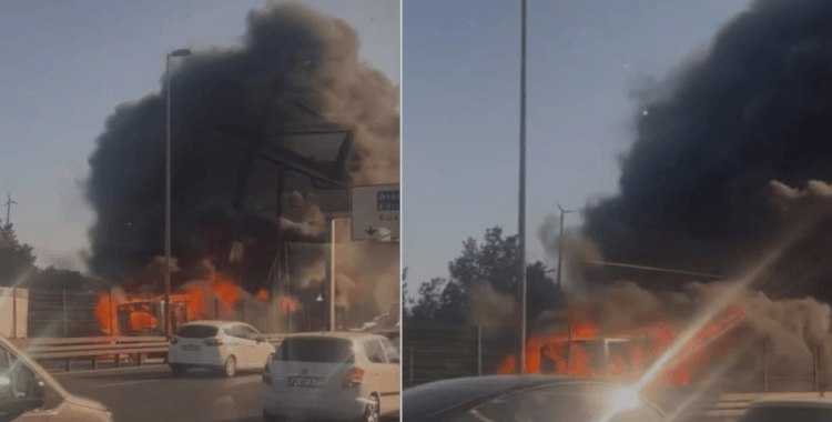 İstanbul Bahçelievler'de metrobüs yangını: Seferler durduruldu