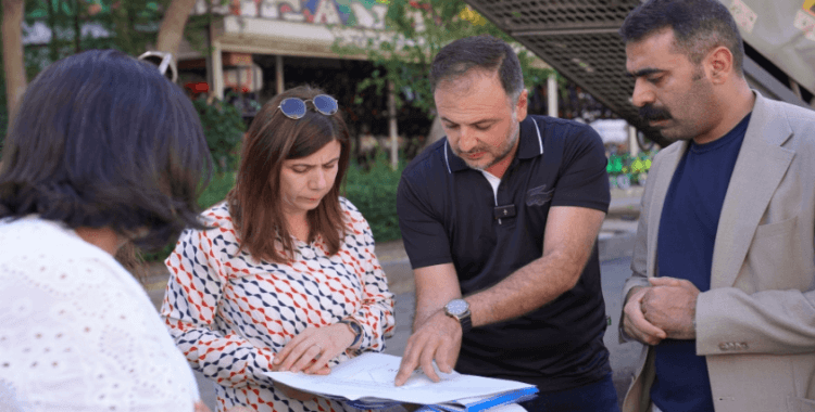 Eşbaşkanlar, Selahaddin Eyyubi Bulvarı’ndaki çalışmayı inceledi