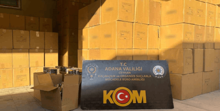 Adana'da 11 milyon 730 bin kaçak makaron ele geçirildi: 5 gözaltı