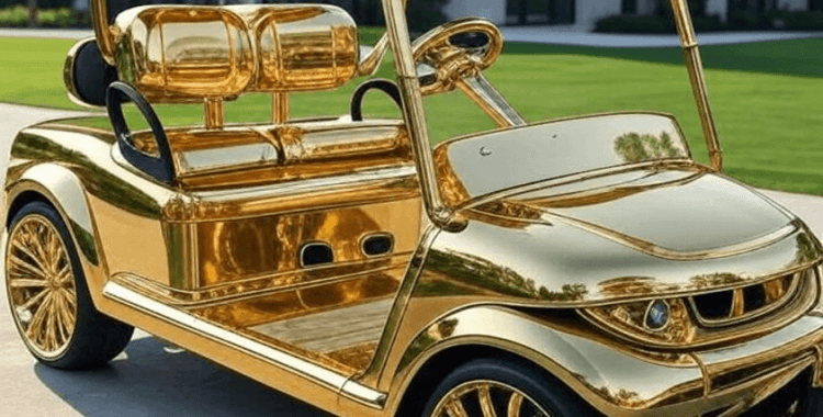 4 milyon dolar dolandırdı: Altın golf arabası aldı