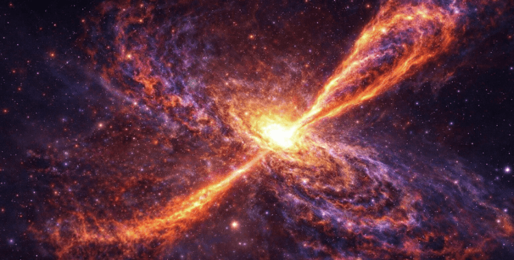 Her saniye 10 kentilyon hidrojen bombası gücünde: Webb teleskobu dev galaktik patlamayı görüntüledi