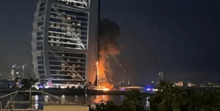 BAE'nin simgelerinden olan Burj Al Arab vuruldu!