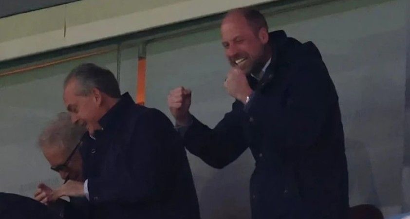 Koyu Aston Villa taraftarı Prens William Beşiktaş Park'a geldi
