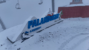 Palandöken Kayak Merkezi'nin zirvesine kar yağdı