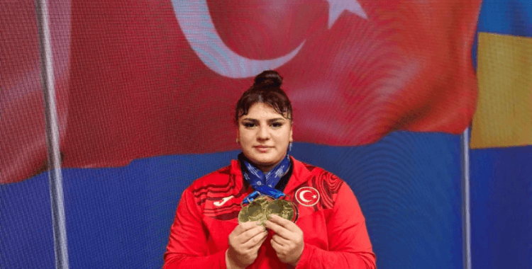 Milli halterci Tuana Süren'den Avrupa Gençler Şampiyonası'nda 3 altın madalya