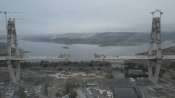 İstanbul'a 8 şeritli yeni köprü geliyor. 196 metre yüksekliğindeki kuleler yükseliyor
